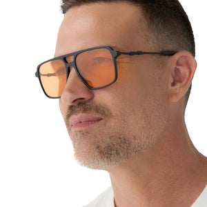 Fennec Shand Aviator Sunglasses | Black & Orange | DIFF Eyewear