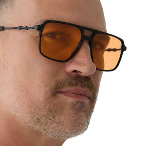 Fennec Shand Aviator Sunglasses | Black & Orange | DIFF Eyewear
