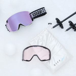 Polarized - Frost Houndstooth Lilac Mirror Frame - Purple Lens