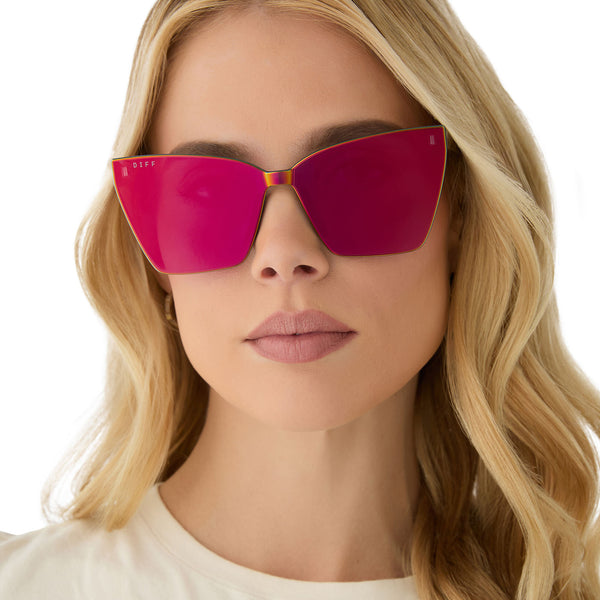goldie xs - animal + red hot summer mirror sunglasses 1