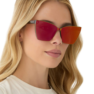 Goldie XS Cateye Sunglasses | Animal & Red Hot Summer Mirror