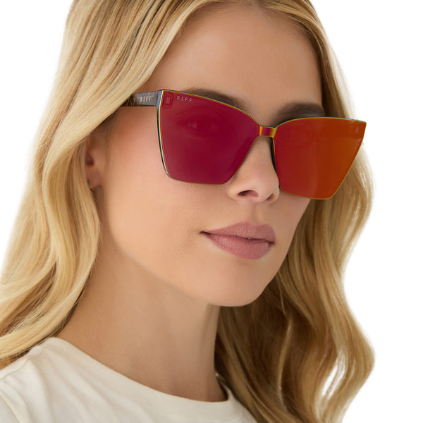 goldie xs - animal + red hot summer mirror sunglasses 5
