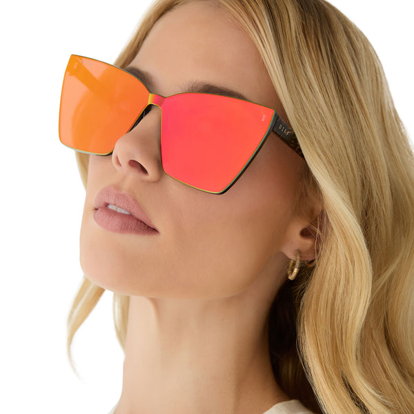 goldie - animal + red hot summer mirror sunglasses 7