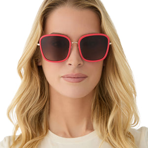 Genevive Square Sunglasses | Sunset & Brown Gradient | DIFF  display picture 1