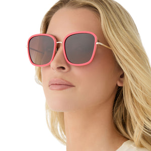 DIFF Genevive Tortoise Brown Gold Oversized Sunglasses Rose DE01-0402-GDBGP Espresso Tortoise Gradient Genevieve Sunglasses | DIFF Eyewear main image 3