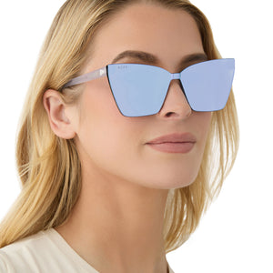 Goldie XS Cateye Sunglasses | Thistle & Lavender Mirror | DIFF Eyewear
