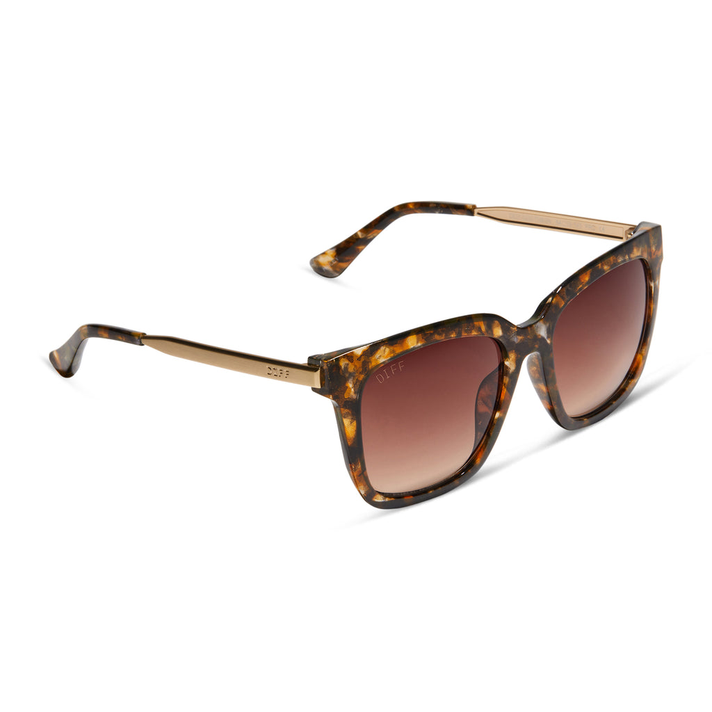Hailey Square Sunglasses | Dunmor Tortoise Frame & Brown Gradient ...