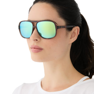 Hangtime Aviator Sunglasses | Tortoise & Turquoise Ice Mirror