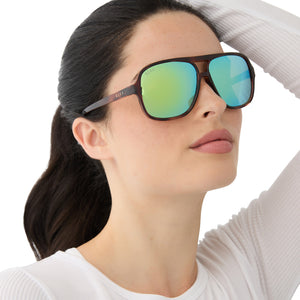 Hangtime Aviator Sunglasses | Tortoise & Turquoise Ice Mirror