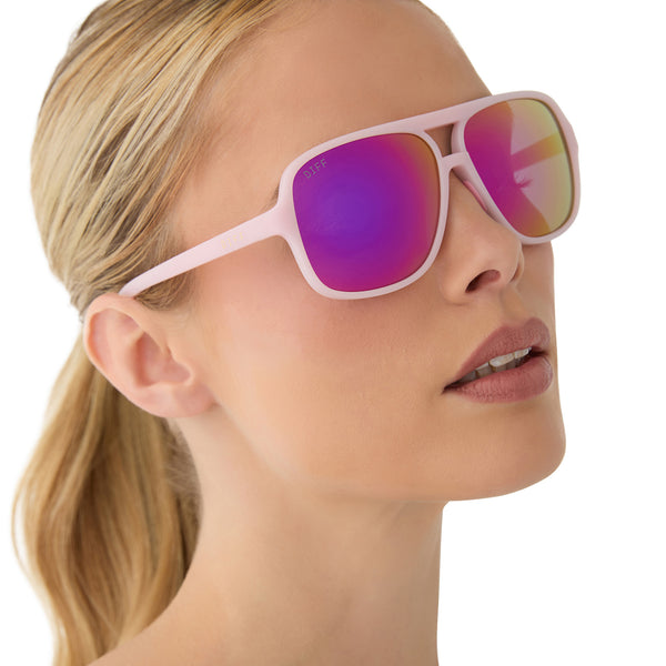 hangtime - matte baby pink + pink rush mirror + polarized sunglasses 6
