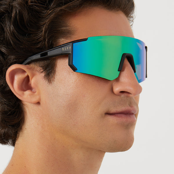 heat - matte black + green mirror + polarized sunglasses 7