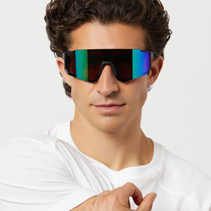DIFF Sport Sunglasses in Black Side Out Wrap Sunglasses | Matte Black & Grey Polarized  main image 2