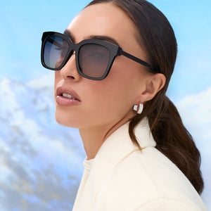 Bella Square Sunglasses | Black & Twilight Gradient  display picture 3