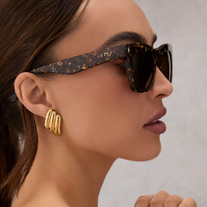 Bradley Cateye Sunglasses | Glitter Tortoise & Brown | DIFF Eyewear