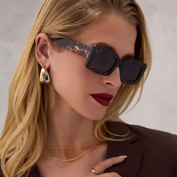 indy - espresso tortoise + grey sunglasses 1