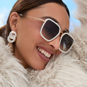 JORDAN - SNOWBOUND + GREY GRADIENT SUNGLASSES