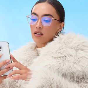 Noel Square Glasses | Rose Crystal | Diff Eyewear