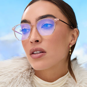 Noel Square Glasses | Rose Crystal | Diff Eyewear