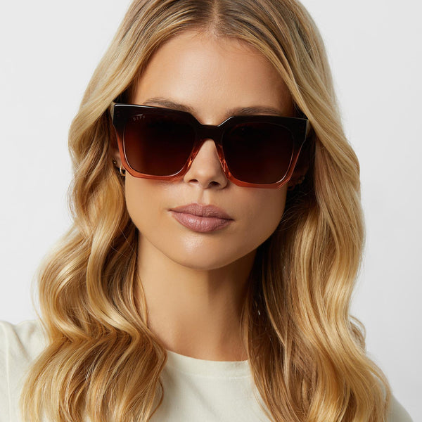 bella ii - taupe ombre crystal + brown gradient + polarized sunglasses 1