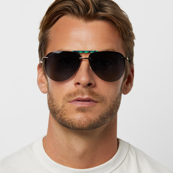 tahoe - gold + grey gradient + polarized sunglasses 7