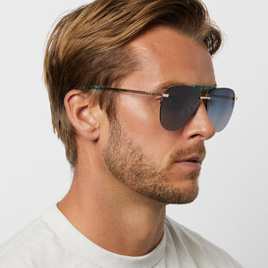 Tahoe Aviator Sunglasses | Gold & Grey Gradient Polarized 