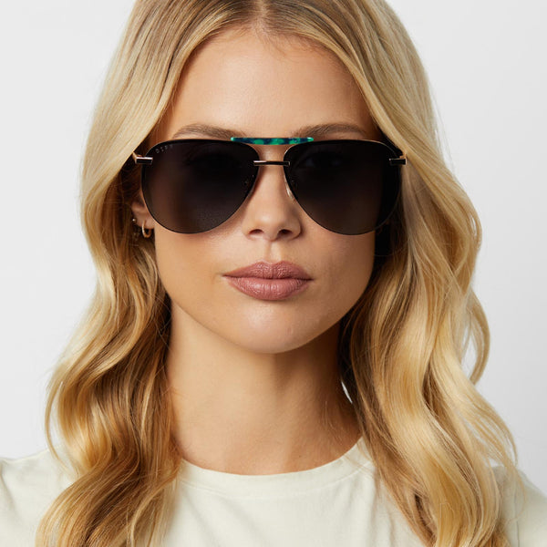 tahoe - gold + grey gradient + polarized sunglasses 5