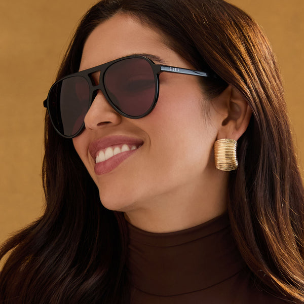 tosca ii - black + aubergine sunglasses 5