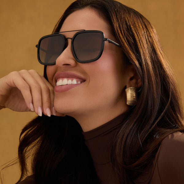 jordan - matte black + black temple tips + prescription glasses 1