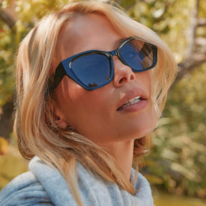 Evie Cat Eye Sunglasses | Black & Grey | DIFF Eyewear