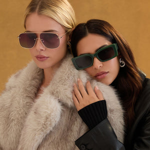 Iconica Navigator Sunglasses | Gold & Wine Gradient | DIFF Eyewear