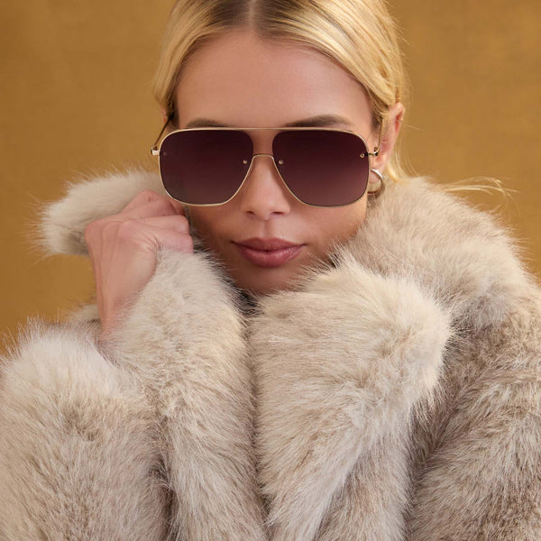 cynthia - gold w bordeaux temple tips + wine gradient + polarized sunglasses 6