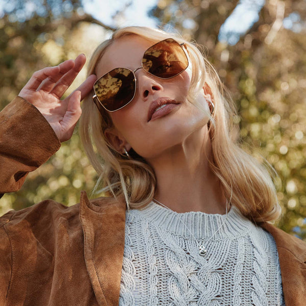 iris - copper metal + brown gold flash + polarized sunglasses 1