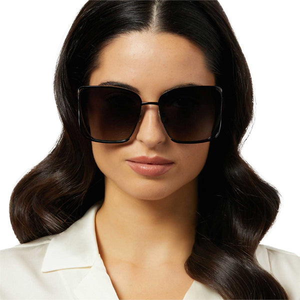 francesca - black + grey gradient + polarized sunglasses 5