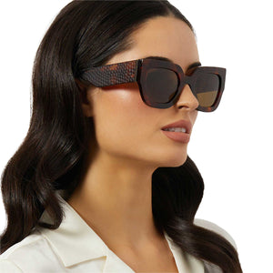 Maren Square Sunglasses | Salted Caramel Tortoise & Brown  display picture 2
