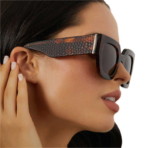 DIFF Maren Iconica Tortoise Shell Sunglasses. Like new. Polarized Maren Square Sunglasses | Salted Caramel Tortoise & Brown  main image 2