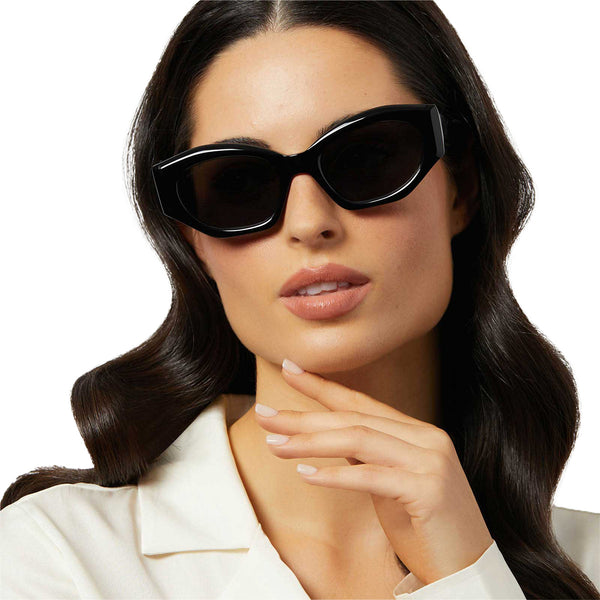 margot - black + grey + polarized sunglasses 6