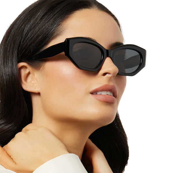 margot - black + grey + polarized sunglasses 7