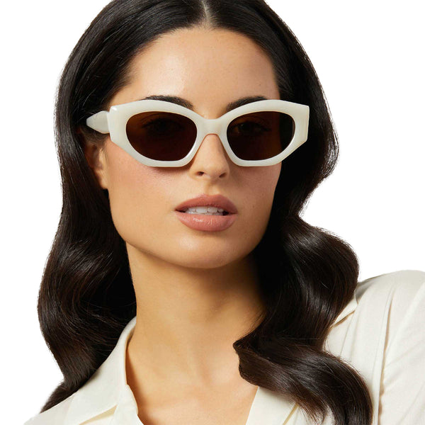 margot - meringue + brown + polarized sunglasses 7