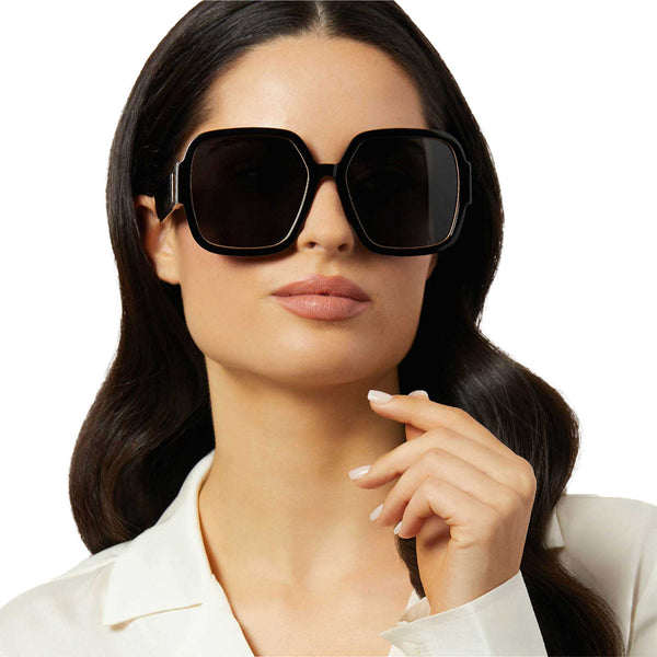 tina ii - black + grey + polarized sunglasses 1