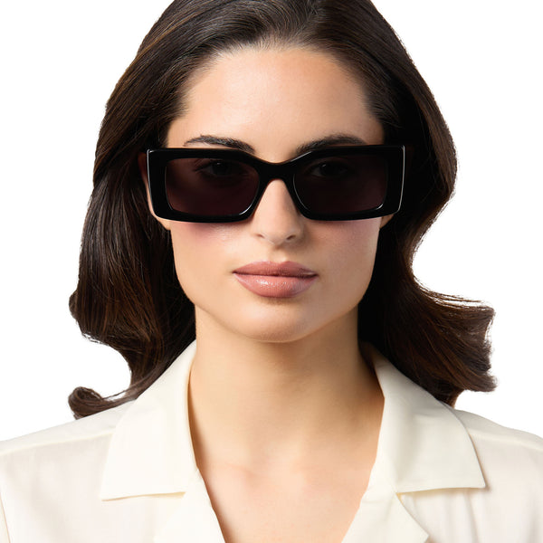 alessandra - black + grey + polarized sunglasses 5