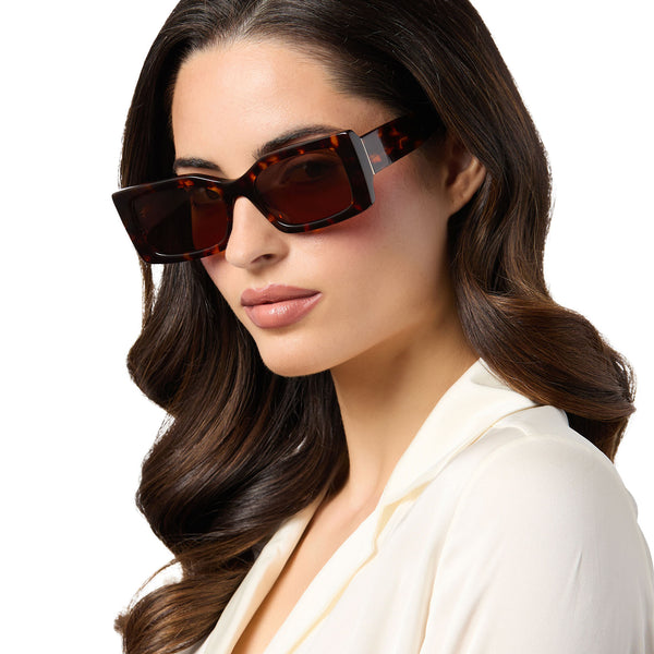 alessandra - rich tortoise + brown + polarized sunglasses 5