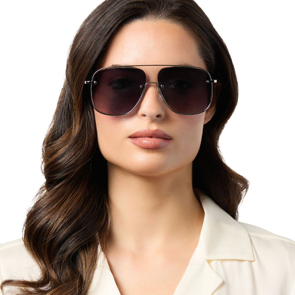 cynthia - silver w alpine temple tips + grey gradient with silver flash + polarized sunglasses 5