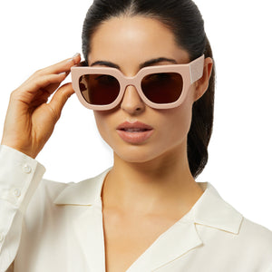 nude goggles DIFF Women's Maren 50mm Square Sunglasses