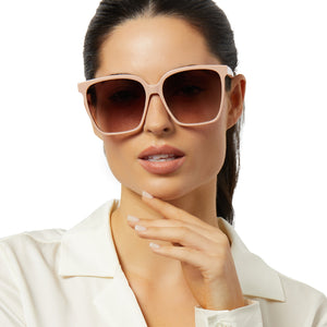 Iconica Naomi Sunglasses | Nude & Brown Gradient Polarized | DIFF