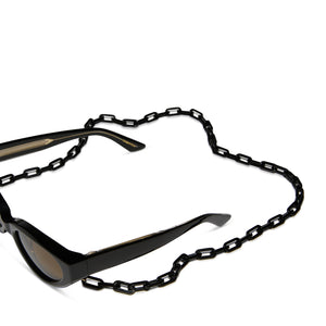 diff eyewear iconica small acetate chain in black 