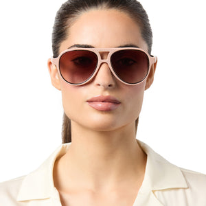 Iconica Pia Sunglasses | Nude & Brown Gradient Polarized  display picture 2