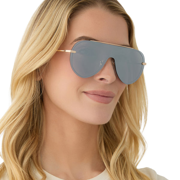 imani - gold + silver mirror sunglasses 6