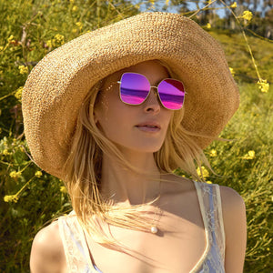IRIS - GOLD + PINK RUSH MIRROR SUNGLASSES
