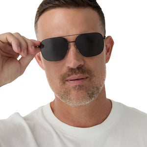 JONAS - BLACK + GREY POLARIZED SUNGLASSES