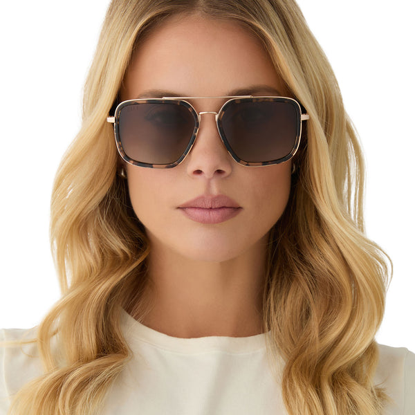 jordan - espresso tortoise + brown gradient + polarized sunglasses 6